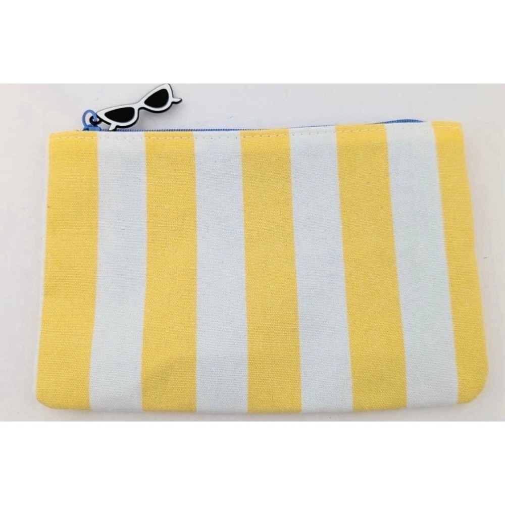 Ipsy July 2026 Yellow Sunglasses & Beachy Stripes Cosmetics Bag Brand New!